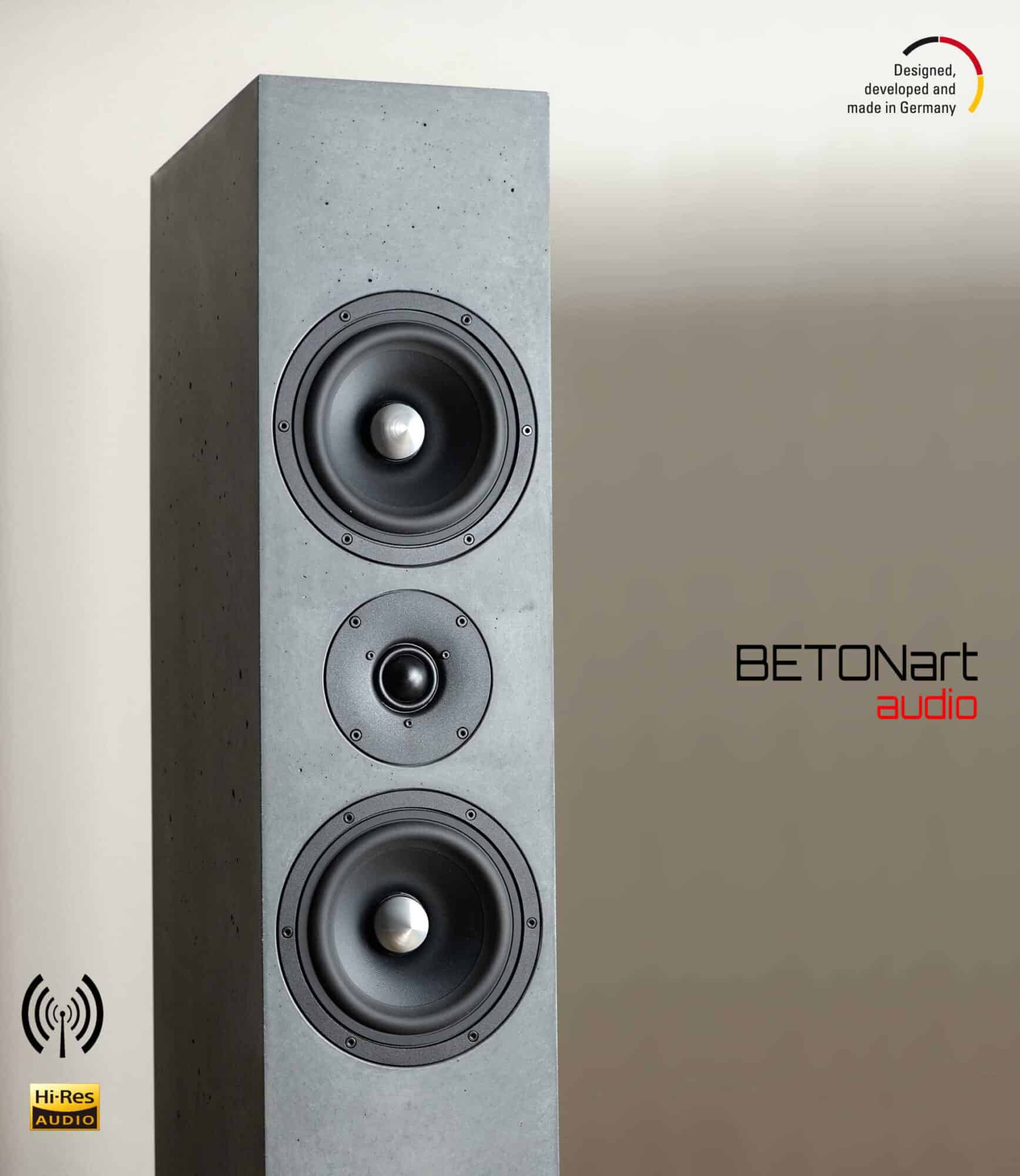 SYNO Standlautsprecher aus HighPerformanceCarbonbeton